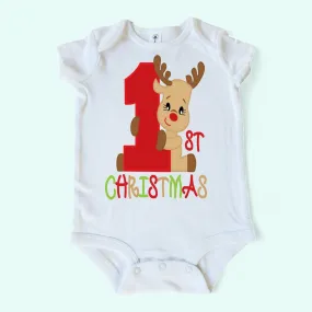 My first Christmas onesie |  Baby First Christmas | Reindeer Christmas Onesie | Baby Boy Onesie | Baby Boy Bodysuit