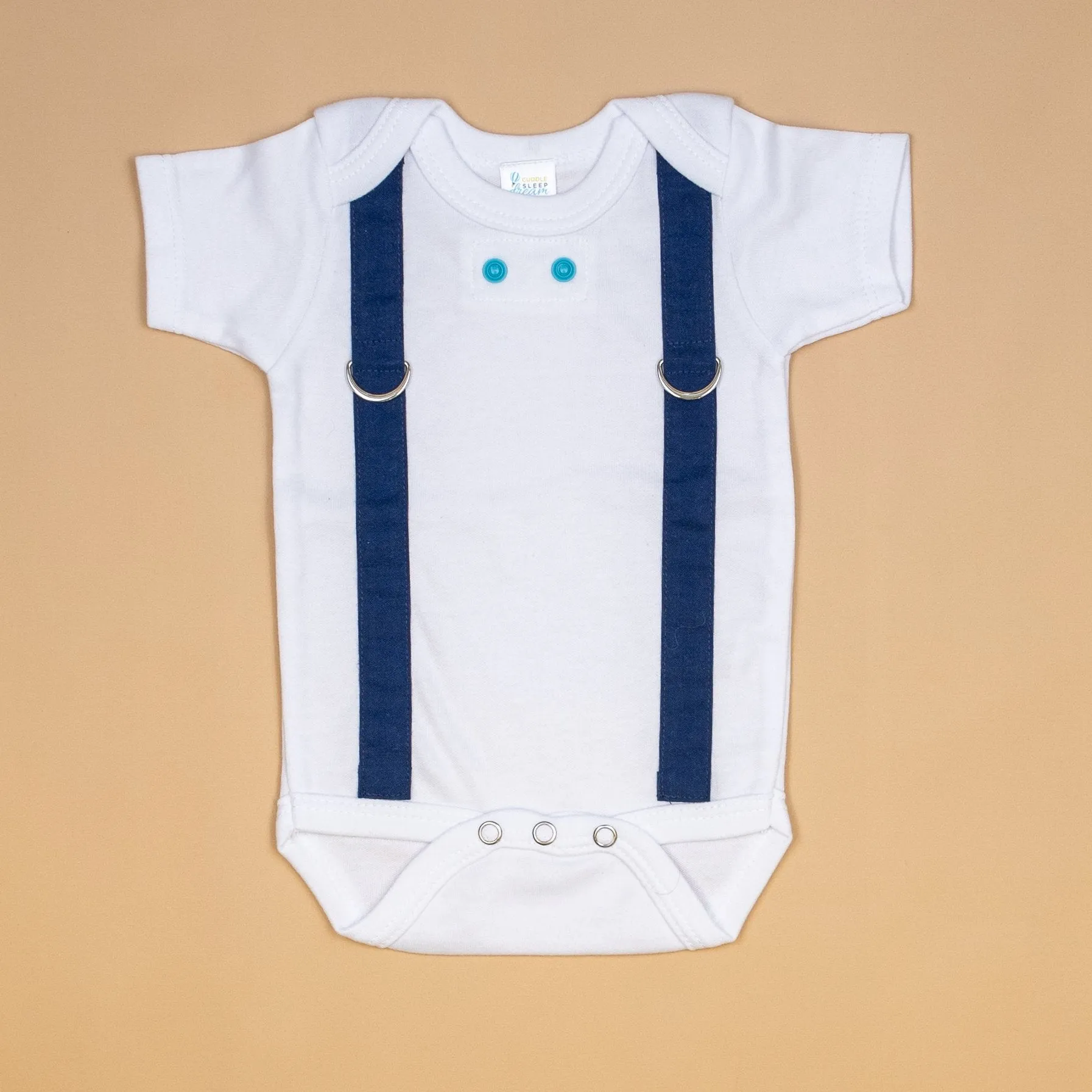 Navy Suspenders - Bodysuit or Tshirt