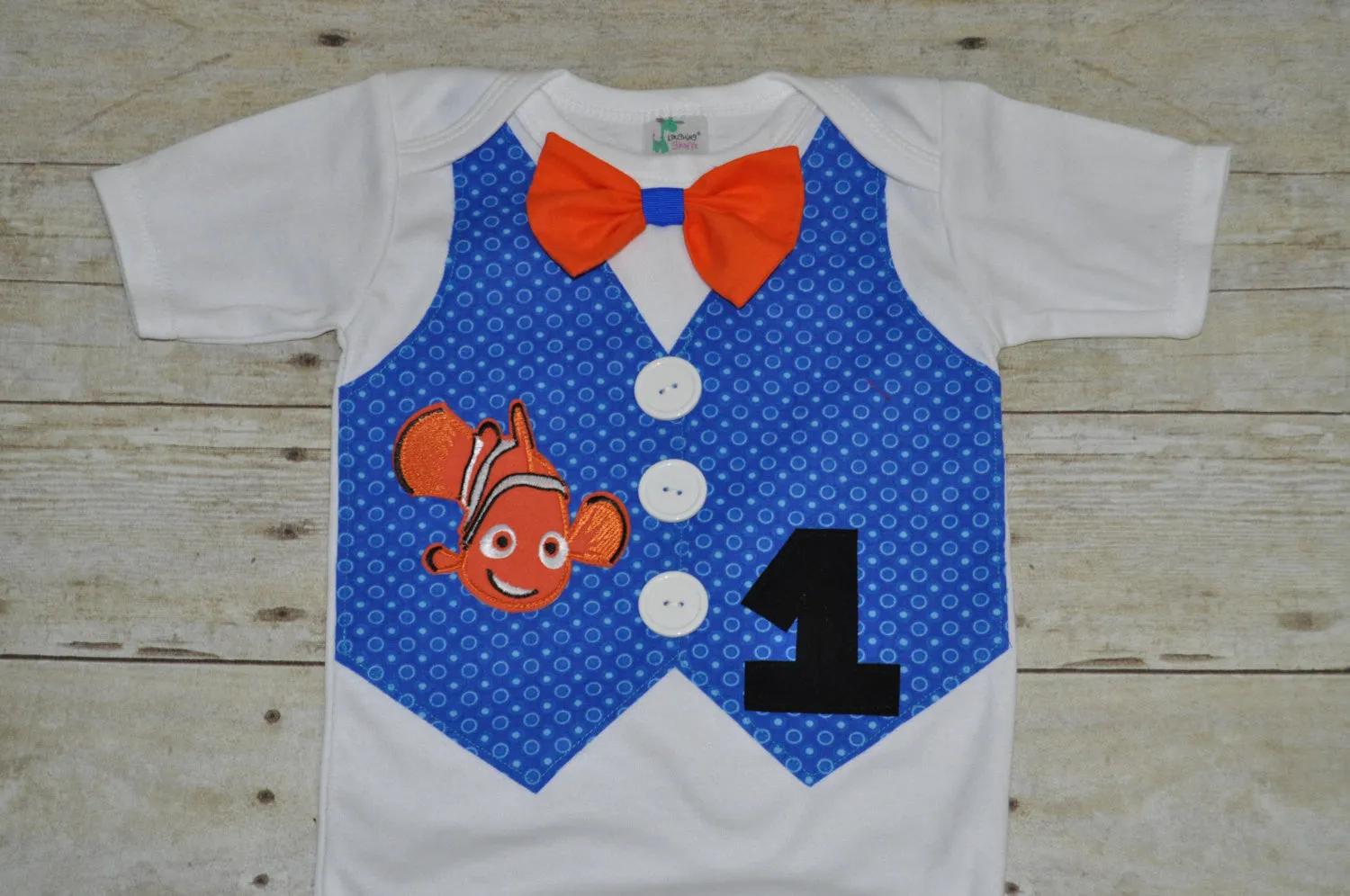 nemo birthday outfit, nemo cake smash, 1st 2nd 3rd birthday, Boys cake smash outfit, nemo Banner