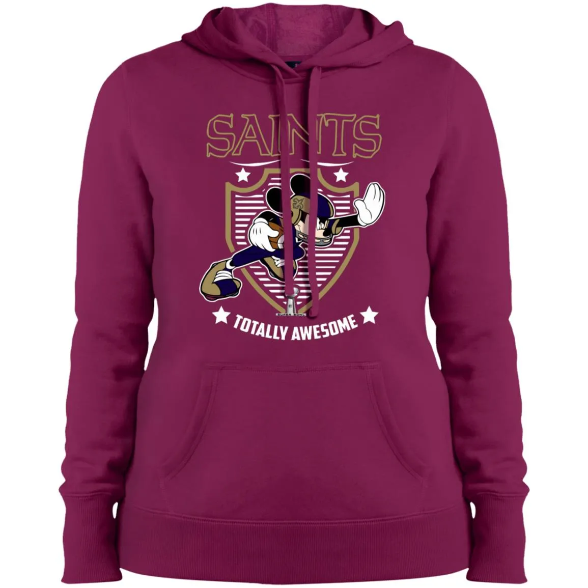 Nfl – New Orleans Saints Totally Awesome Mickey Mouse Super Bowl 2019 Football Women Hooded Sweatshirt