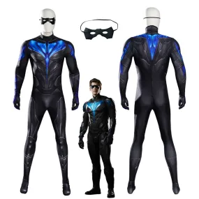 Nightwing Dick Grayson Cosplay Costume Superhero Jumpsuit Halloween Carnival Suit