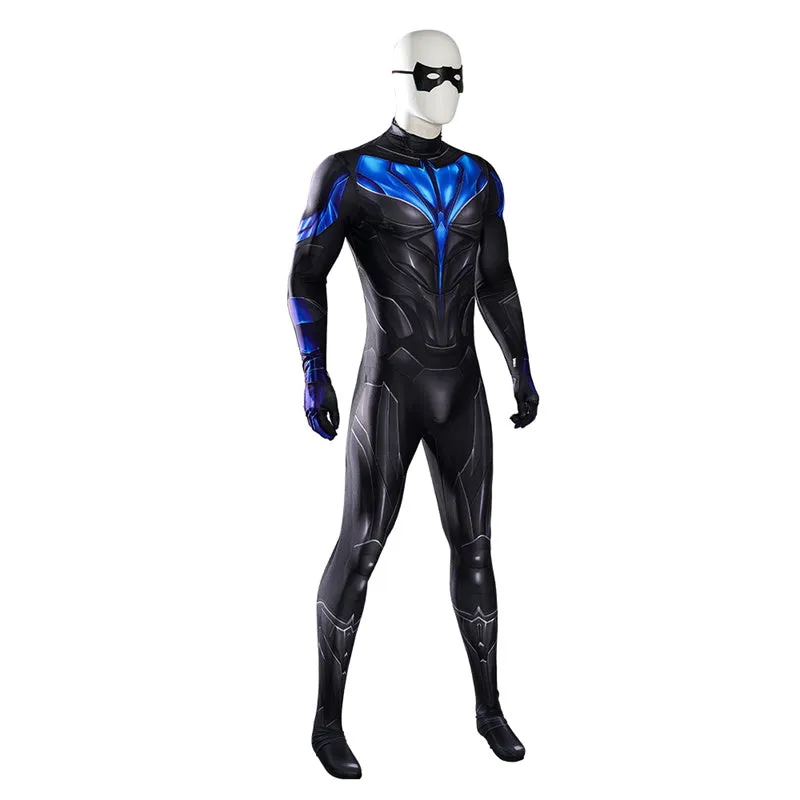 Nightwing Dick Grayson Cosplay Costume Superhero Jumpsuit Halloween Carnival Suit