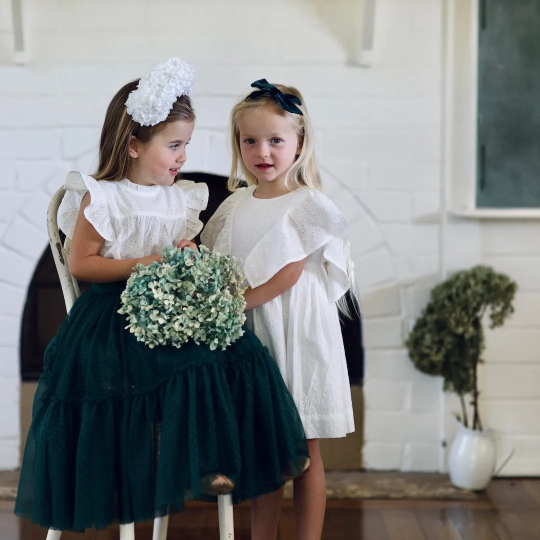 nutcracker tutu - evergreen hail spot tulle