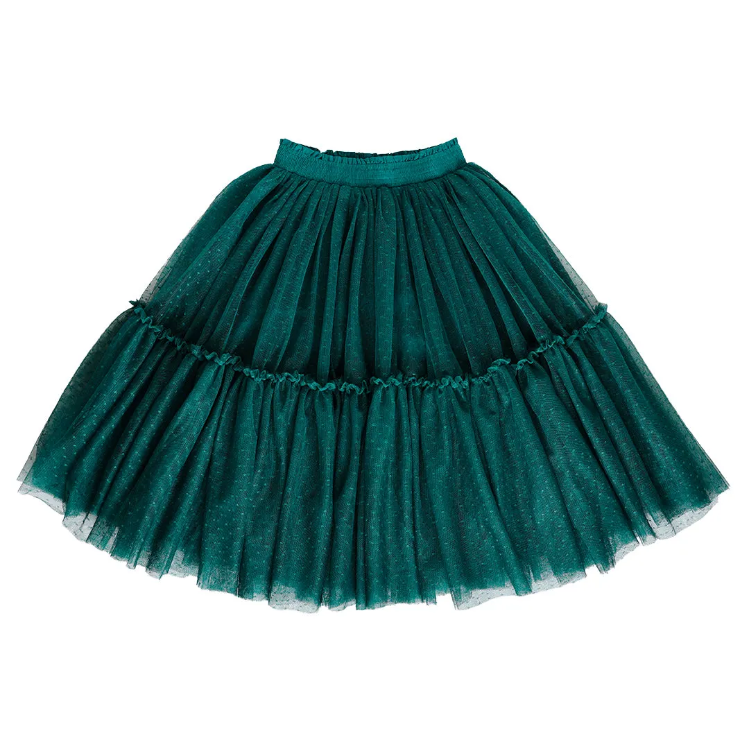 nutcracker tutu - evergreen hail spot tulle