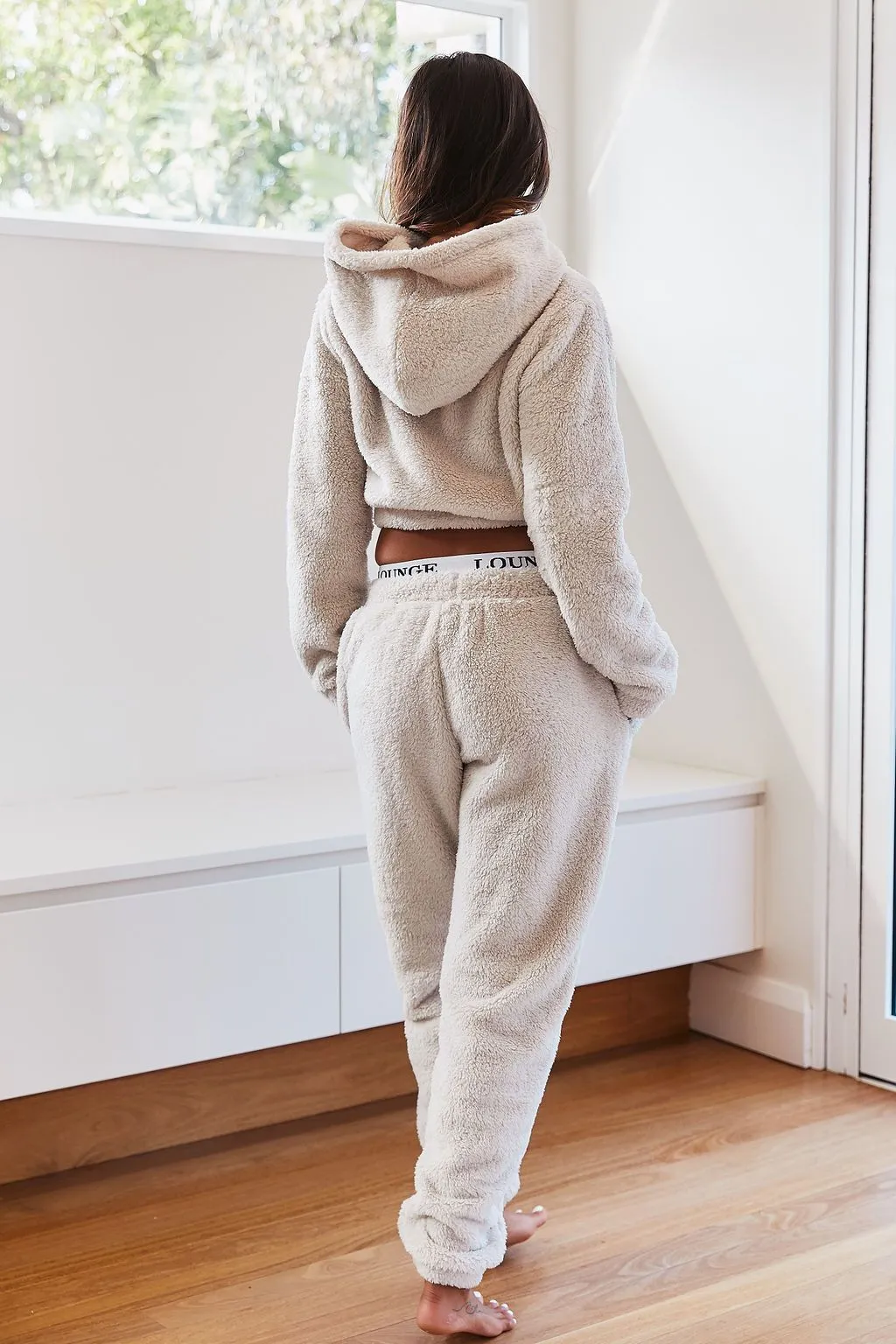 Oatmeal Cream Teddy Joggers