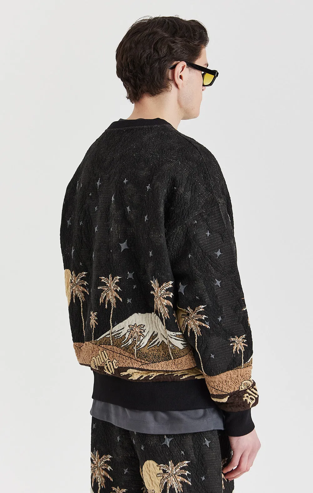 ONLY THE BLIND - Sepia Mountain Jacquard Sweatshirt