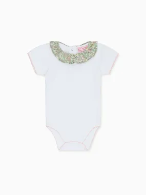 Orange Floral Tilly Baby Girl Bodysuit