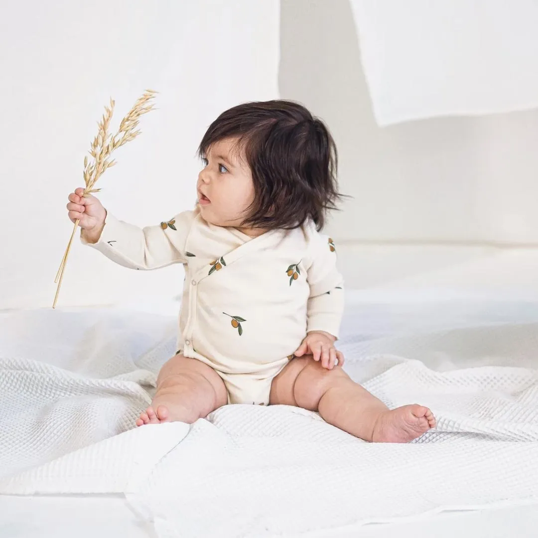 Organic Zoo Wrap Bodysuit - Olive Garden