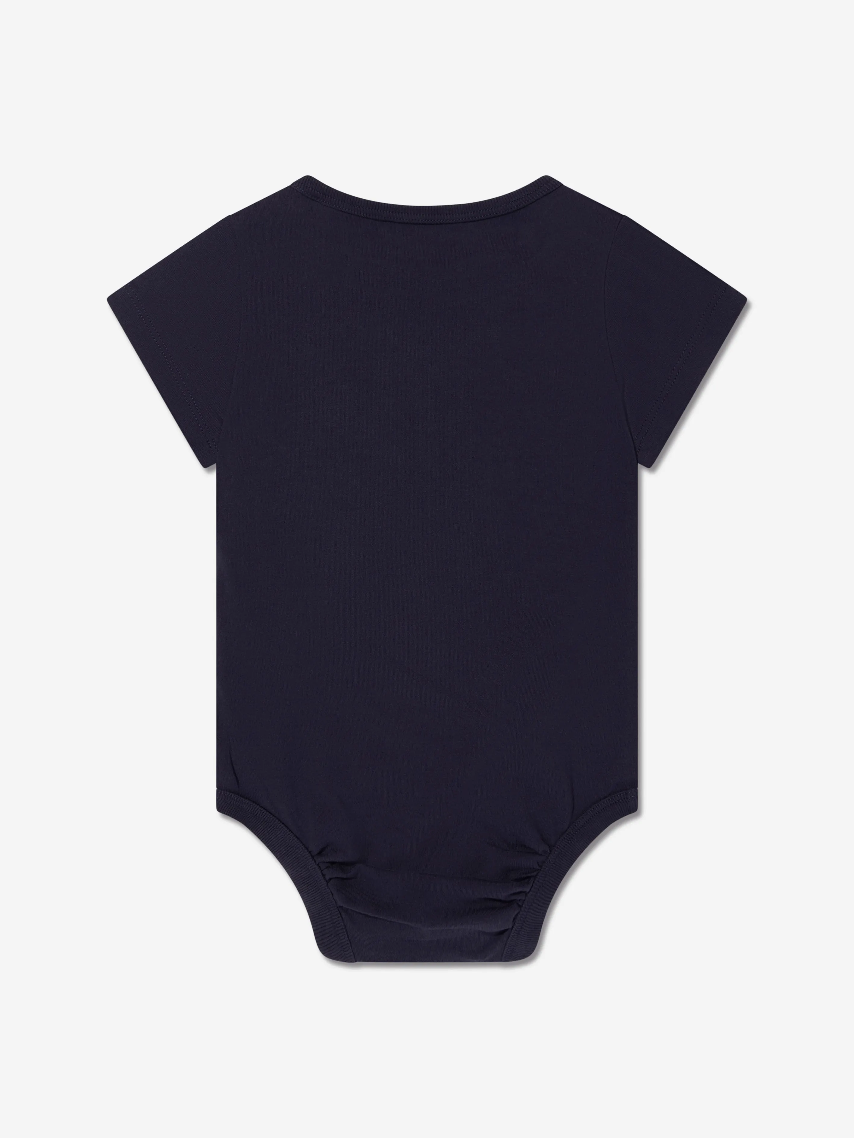 Palm Angels Baby Boys Curved Logo Bodysuit in Navy