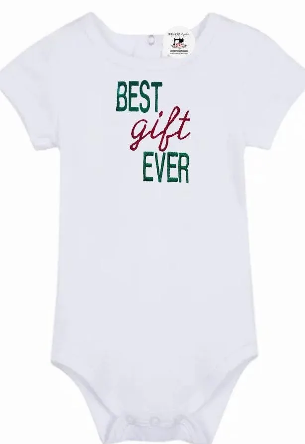 Personalized Baby Newborn Best Gift Ever Christmas Unisex Onesie Bodysuit