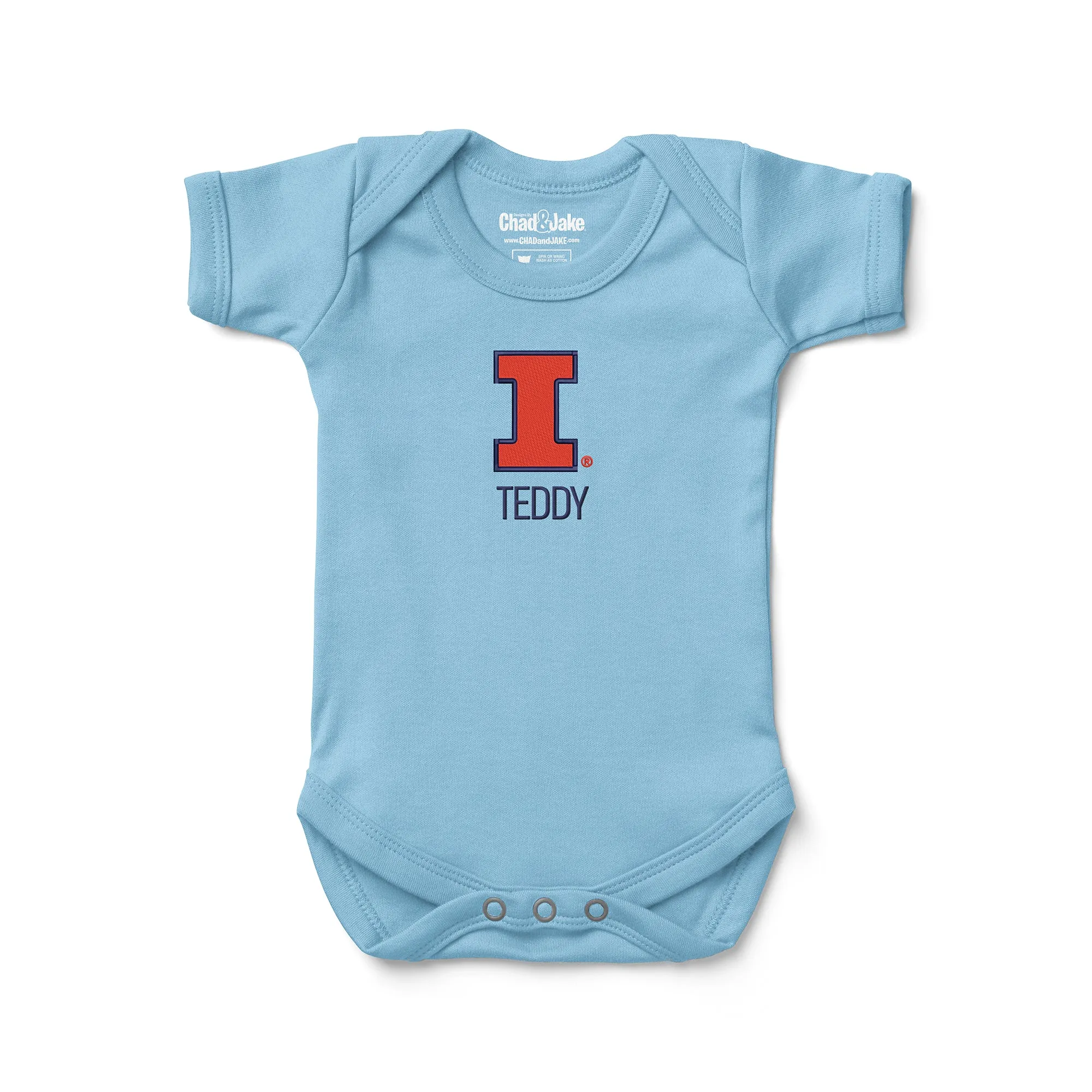 Personalized Illinois Fighting Illini Bodysuit