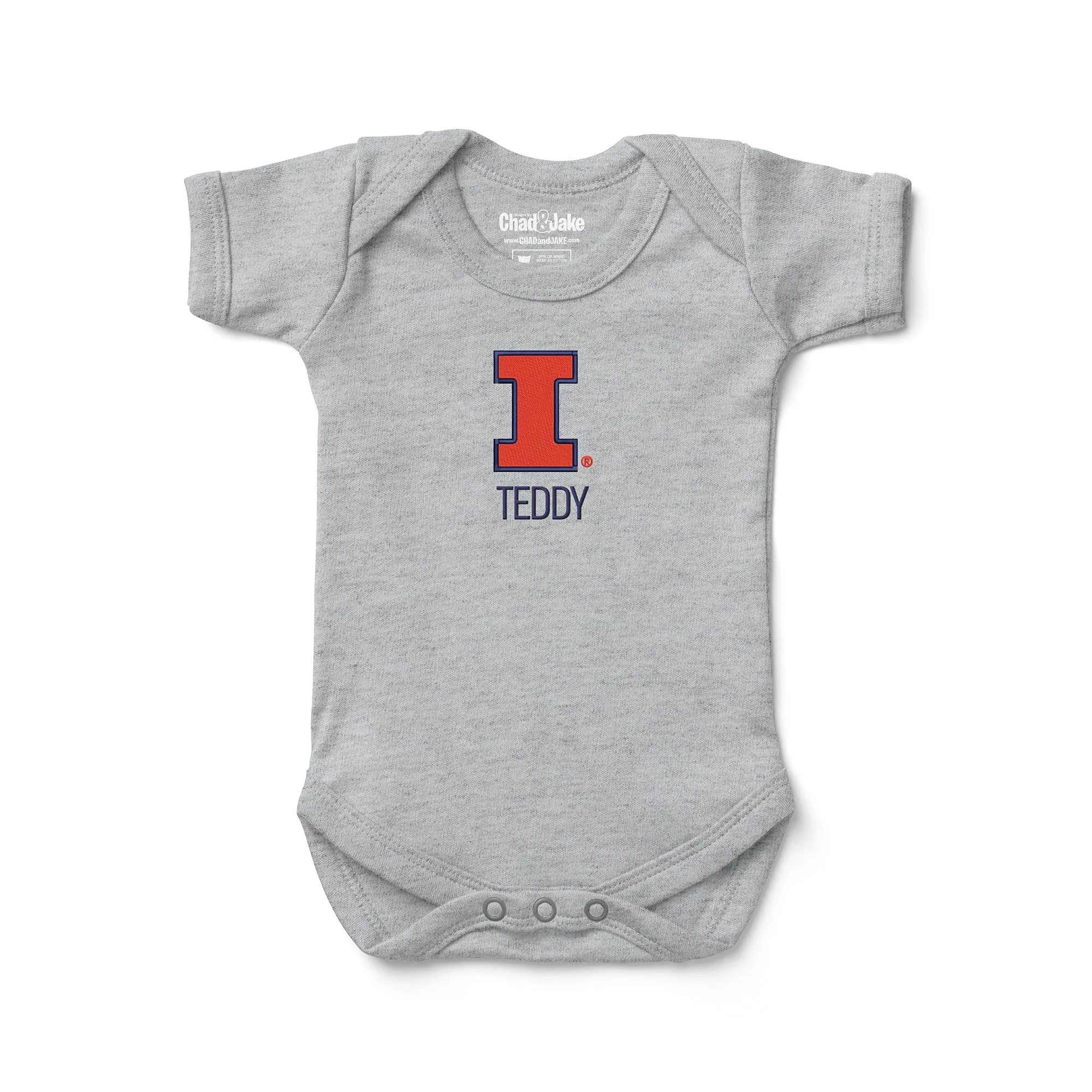 Personalized Illinois Fighting Illini Bodysuit