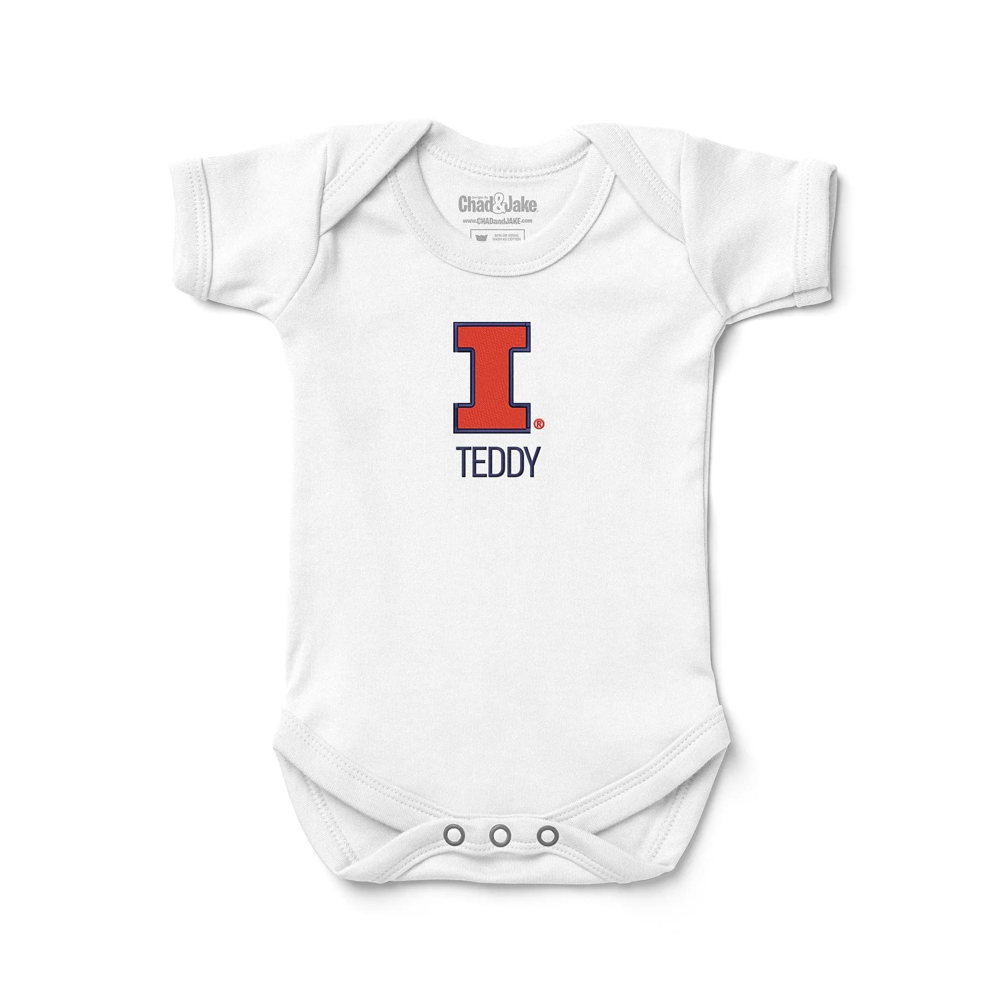 Personalized Illinois Fighting Illini Bodysuit