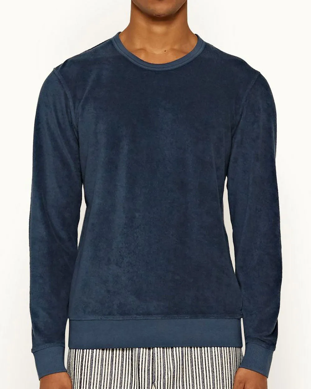 Pierce Toweling Sweatshirt in Navy