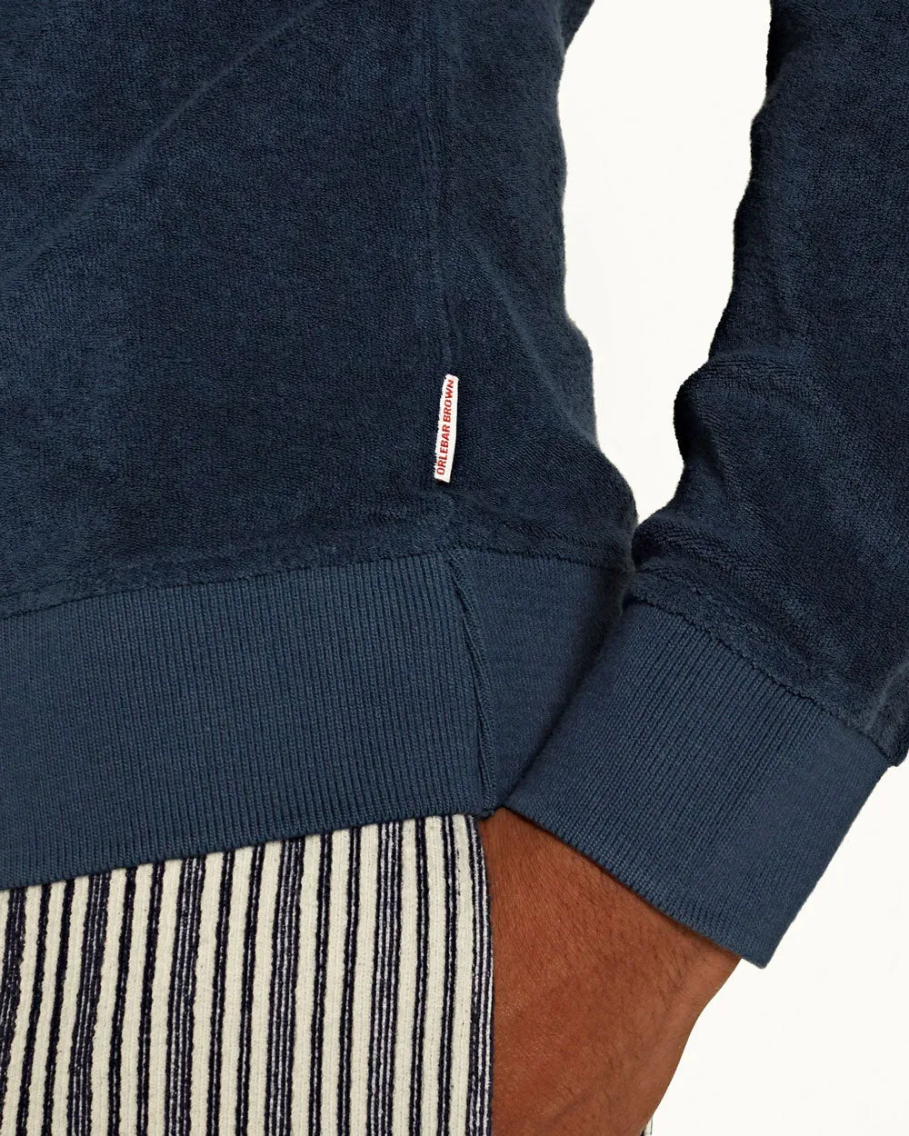 Pierce Toweling Sweatshirt in Navy