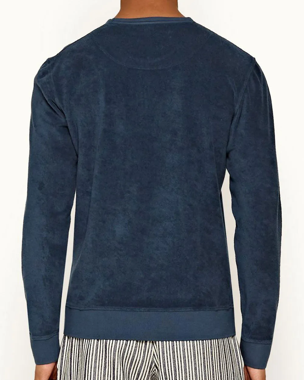 Pierce Toweling Sweatshirt in Navy