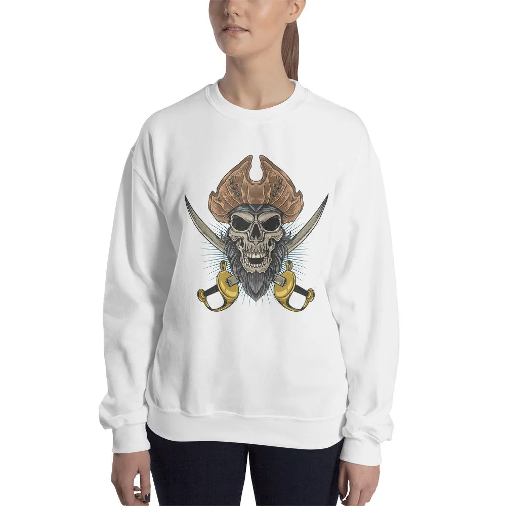 Pirate skull in front of crossed sabers Women's Sweatshirt