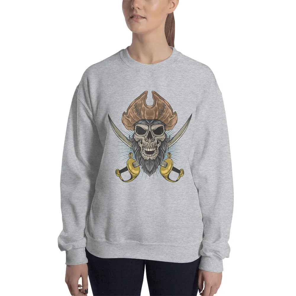 Pirate skull in front of crossed sabers Women's Sweatshirt