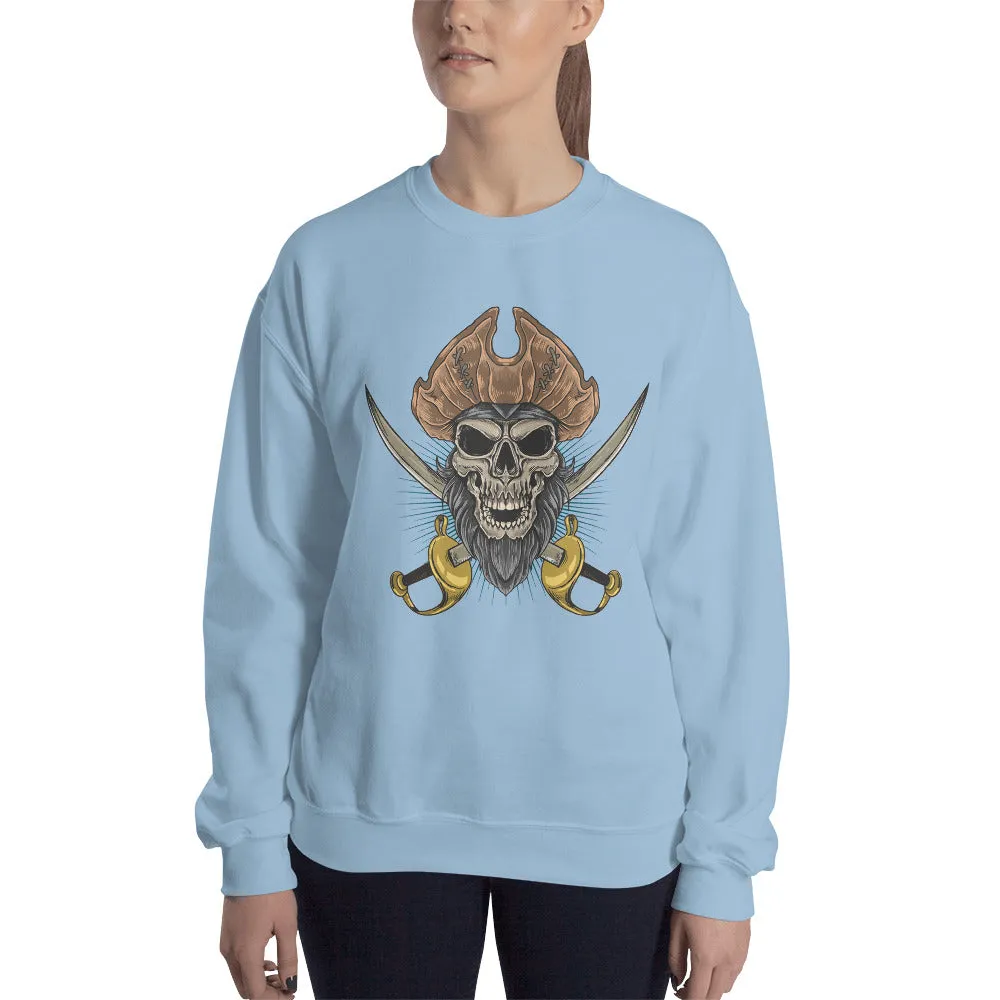 Pirate skull in front of crossed sabers Women's Sweatshirt