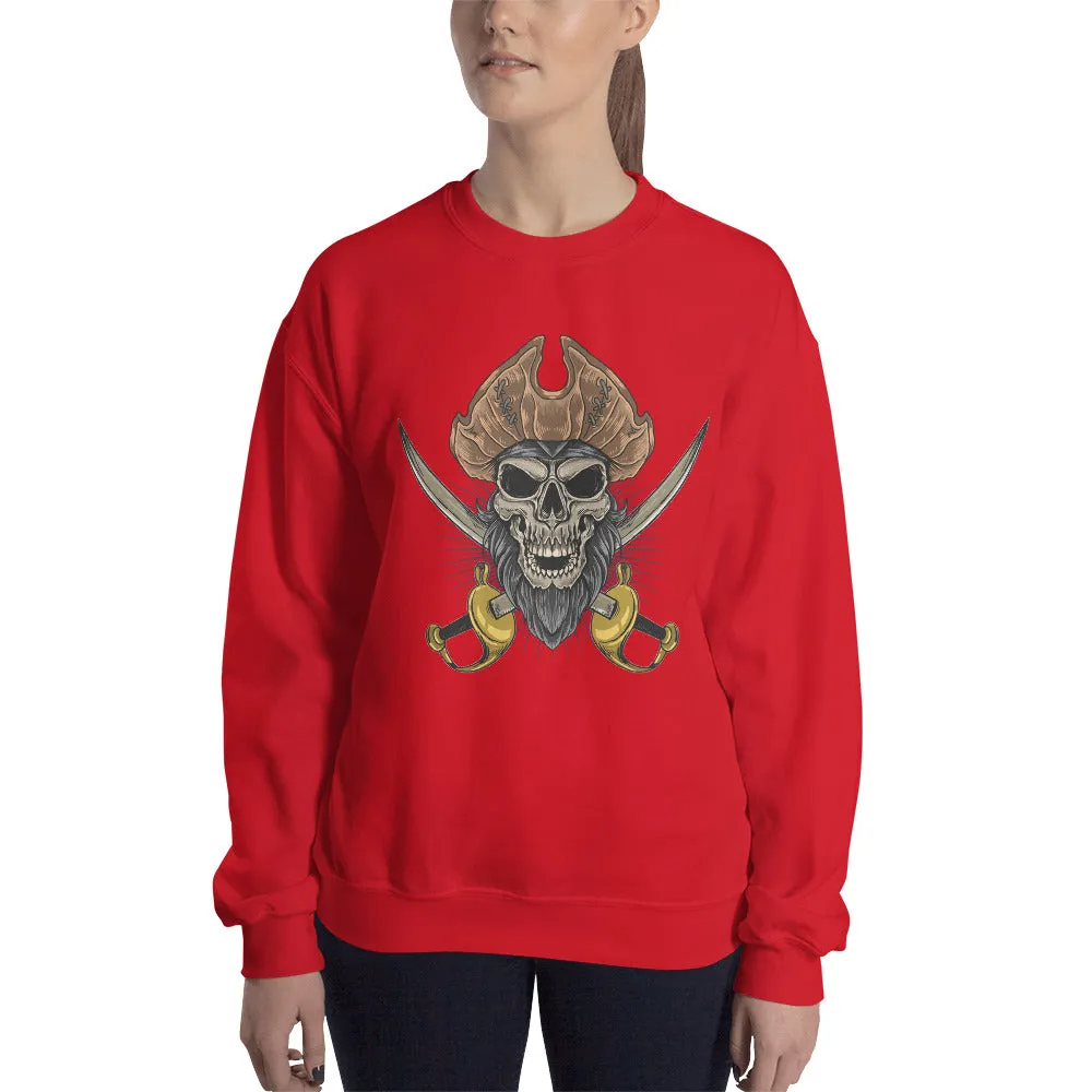 Pirate skull in front of crossed sabers Women's Sweatshirt