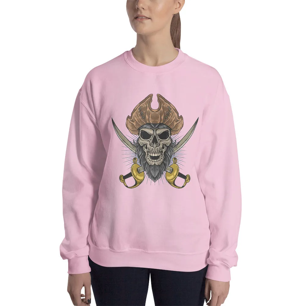 Pirate skull in front of crossed sabers Women's Sweatshirt