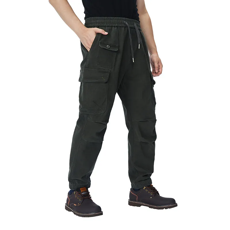 POCKETS FLEECE CARGO PANTS