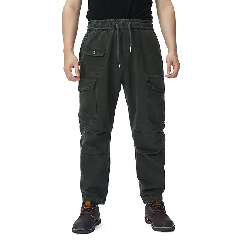 POCKETS FLEECE CARGO PANTS