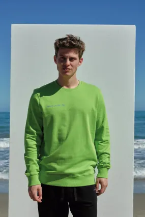 Printed Men's Crew Neck Sweatshirt Green