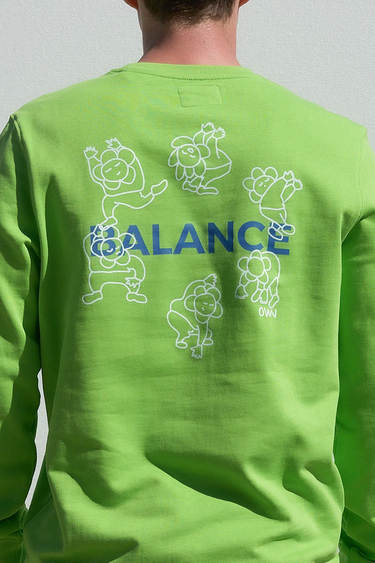 Printed Men's Crew Neck Sweatshirt Green