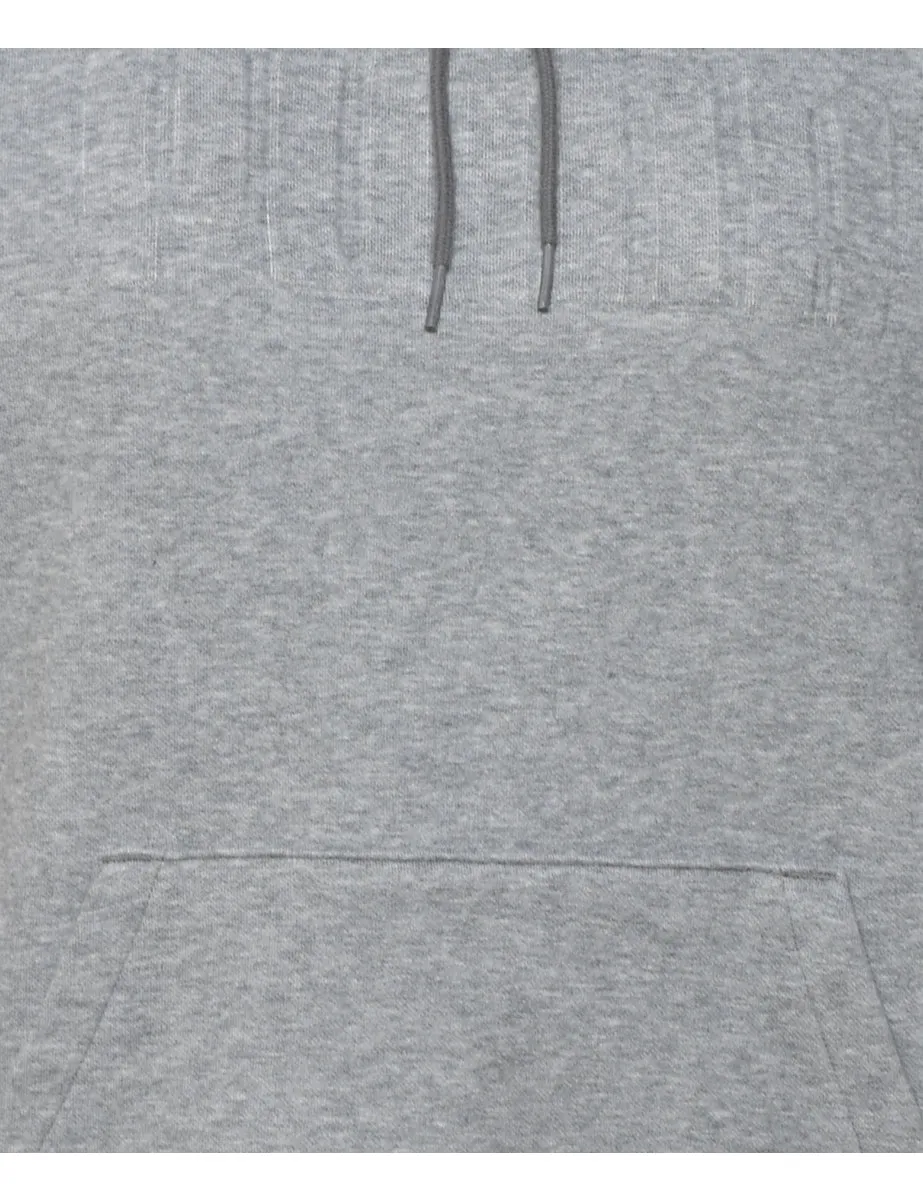 Puma Light Grey & White Hooded Sweatshirt - M