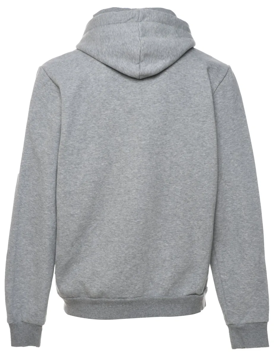 Puma Light Grey & White Hooded Sweatshirt - M