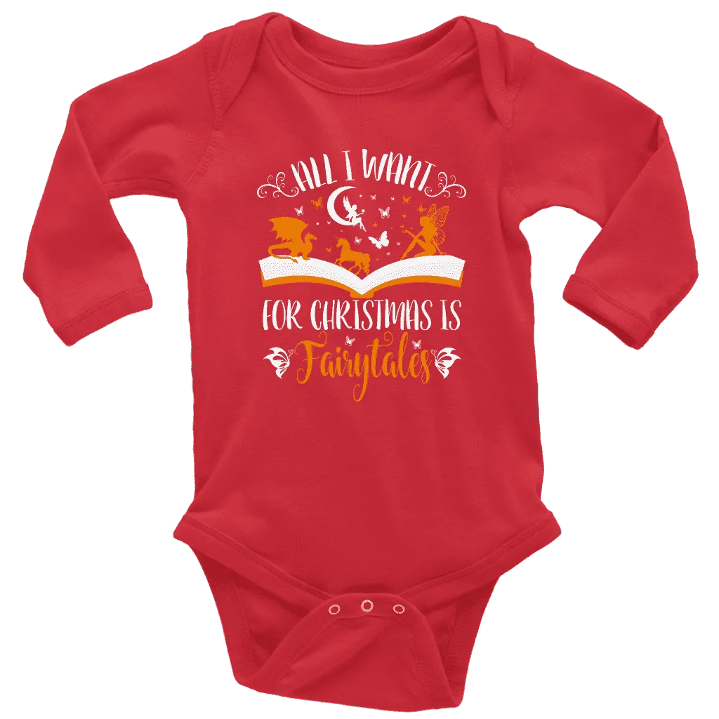 "All I Want For Christmas"Long Sleeve Baby Bodysuit