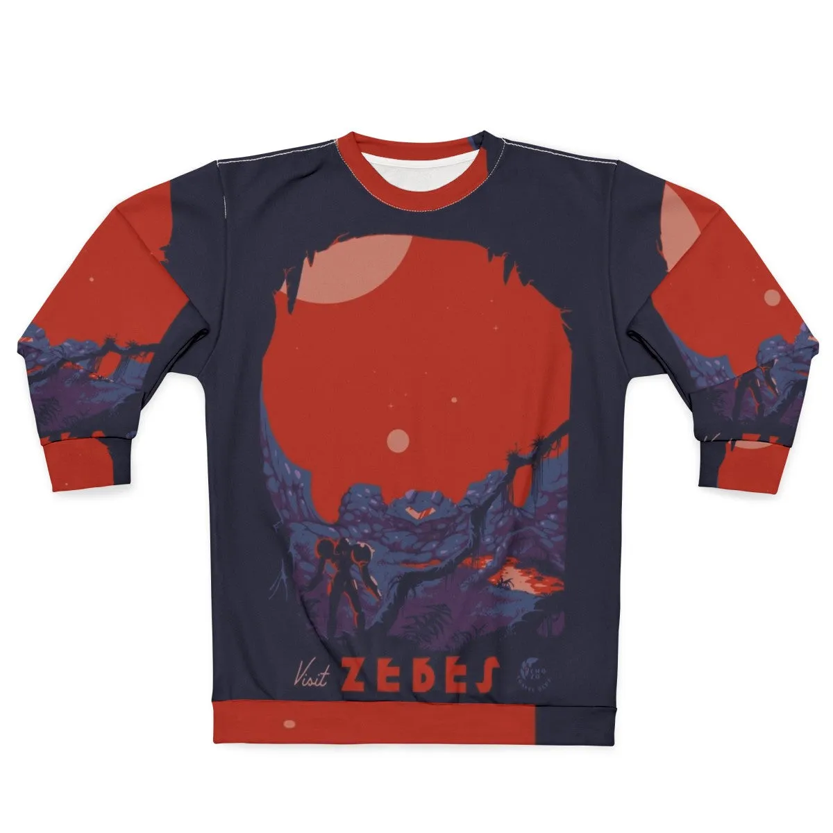 "Explore Zebes: Metroid-Inspired Retro Sweatshirt"