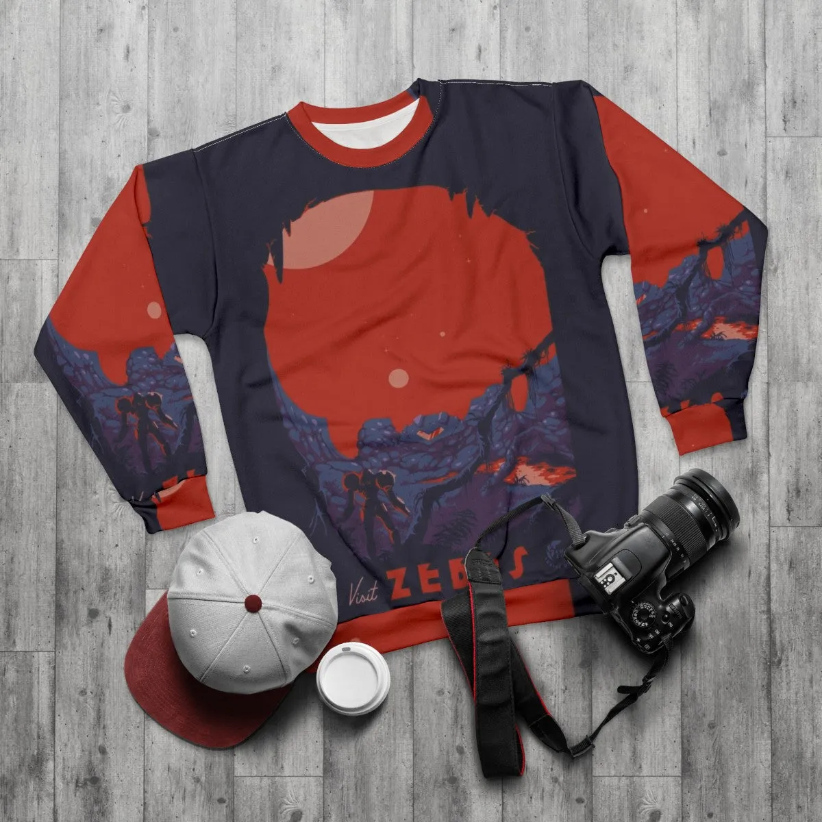 "Explore Zebes: Metroid-Inspired Retro Sweatshirt"