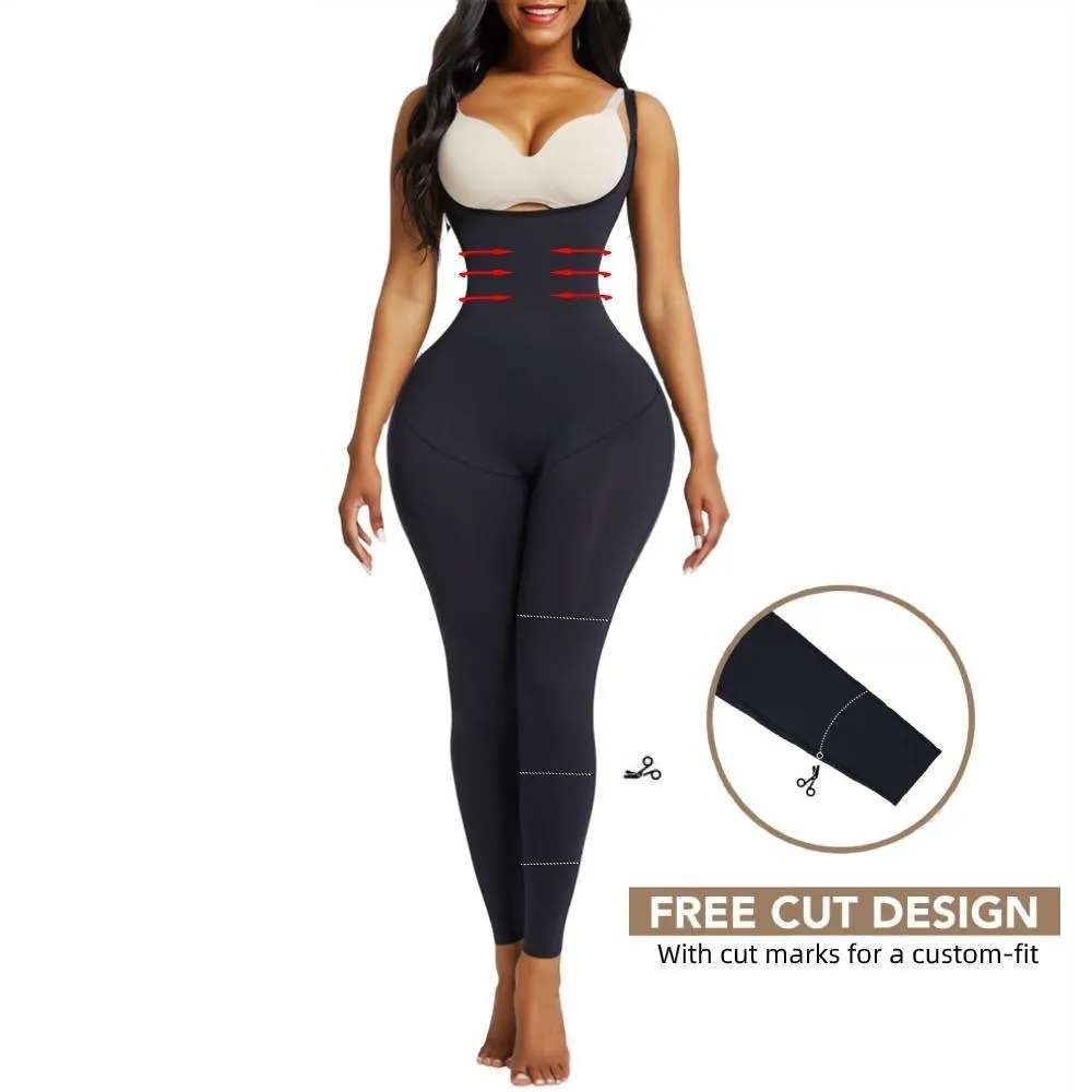 "Waisted" Undetectable Hourglass Open Bust Catsuit Leggings