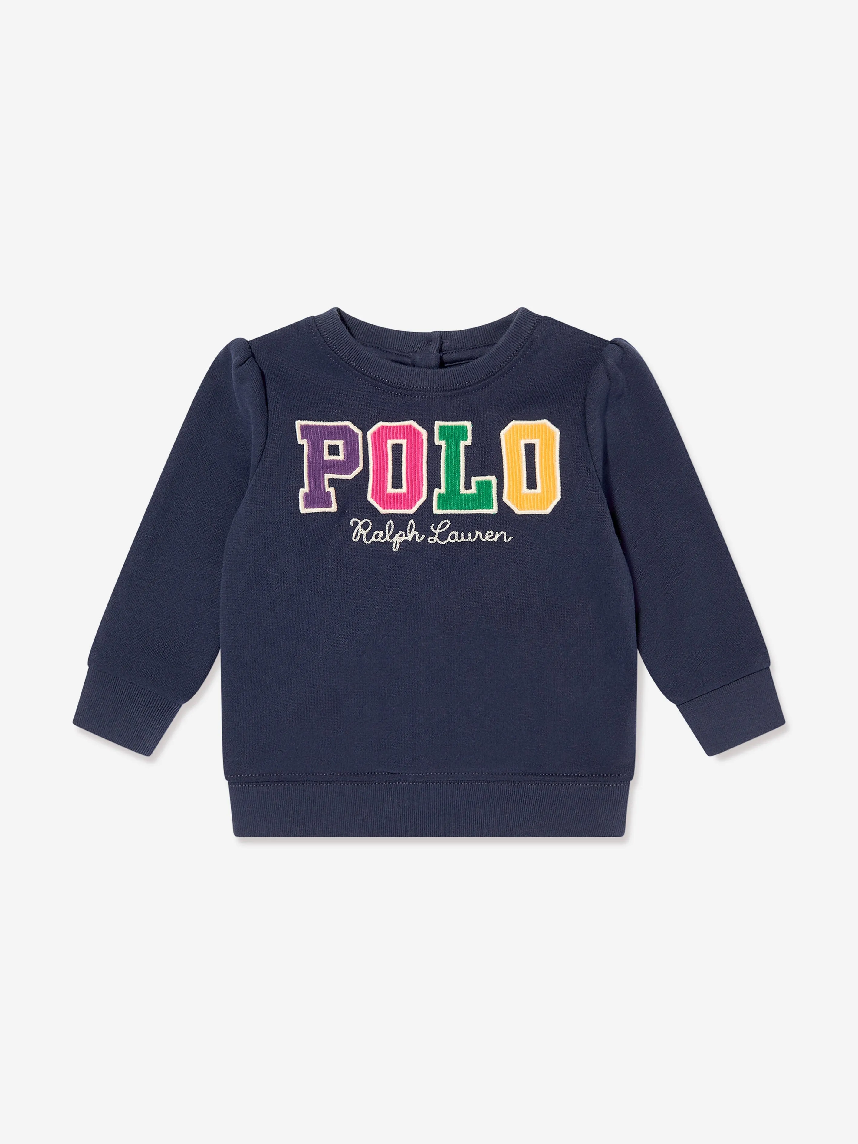 Ralph Lauren Baby Girls Polo Tracksuit in Navy