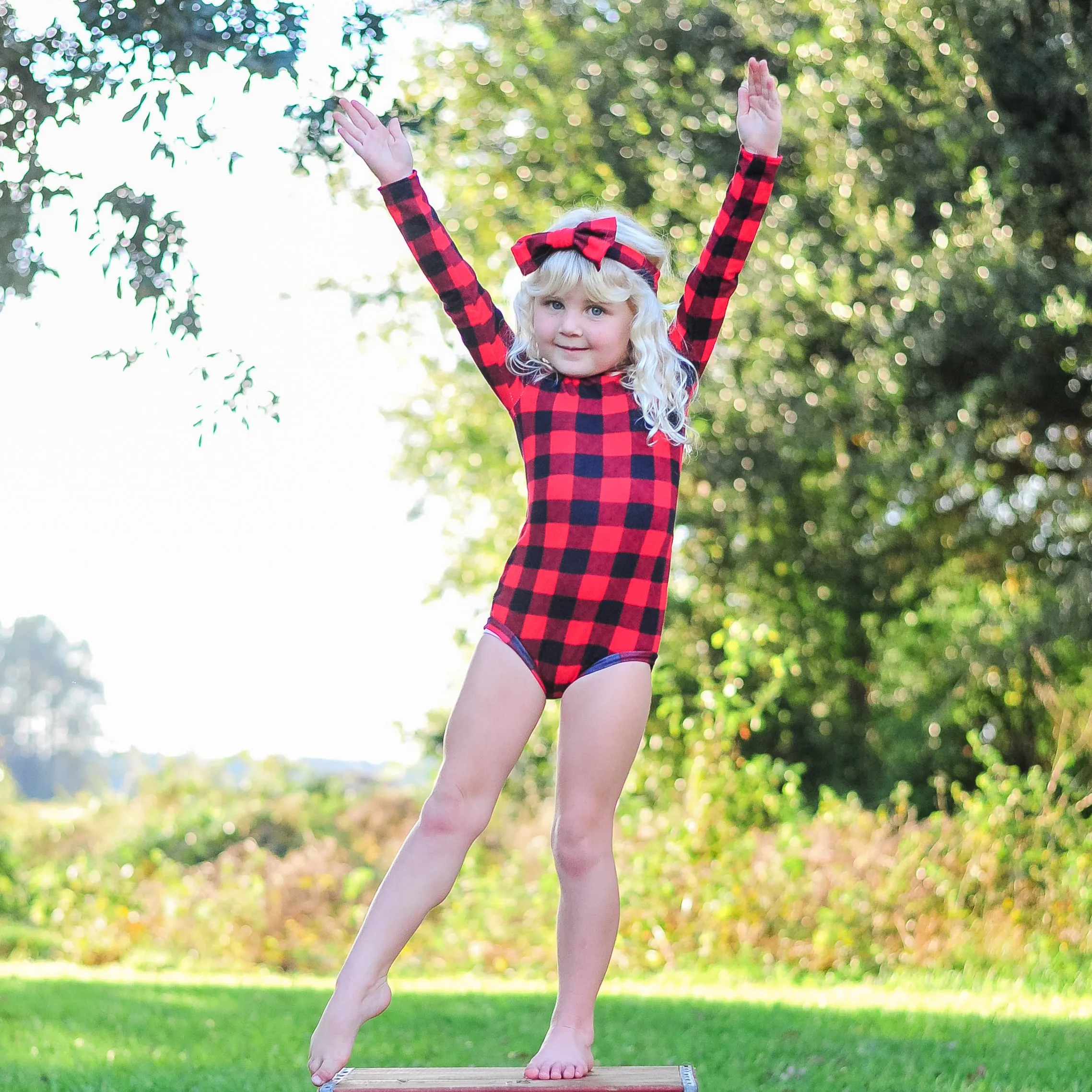 Red Buffalo Plaid Leotard