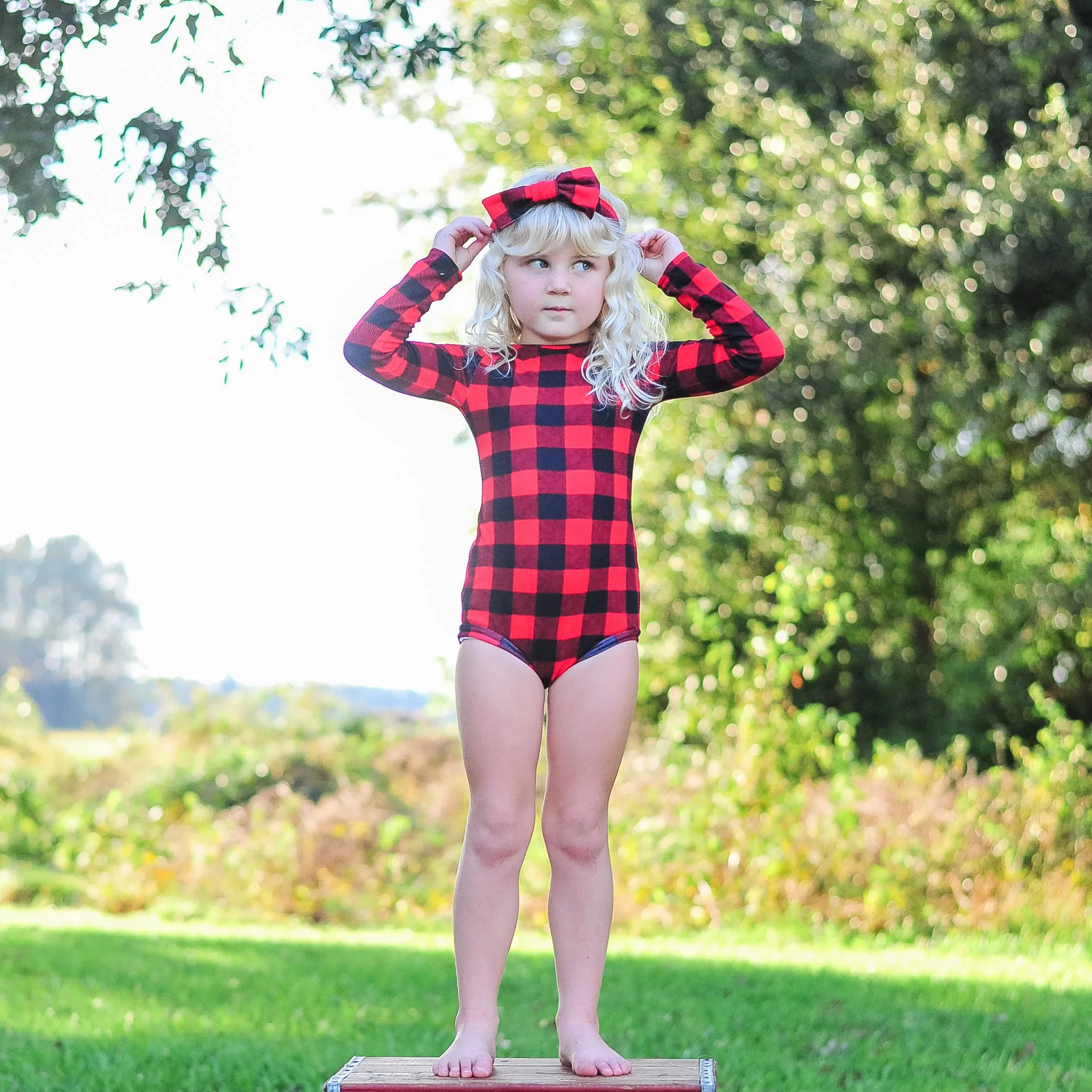 Red Buffalo Plaid Leotard