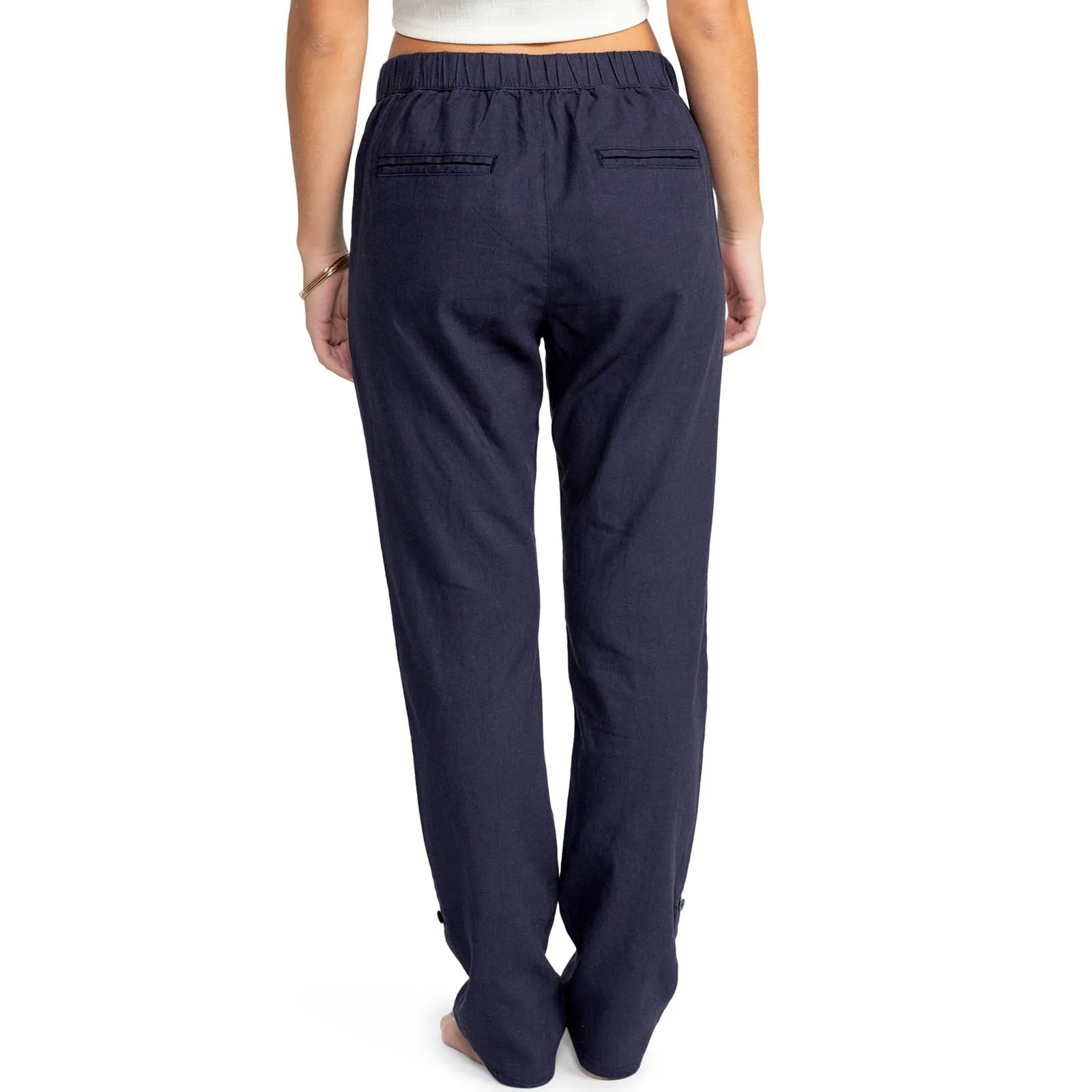 Roxy Womens On The Seashore Linen Trousers Cargo Pants