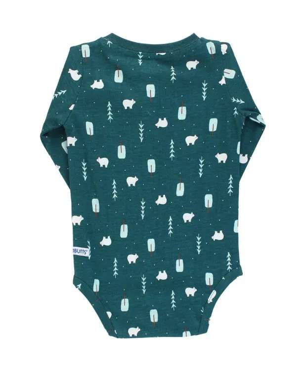 RuggedButts ~ Polar Frost Raglan Henley Bodysuit