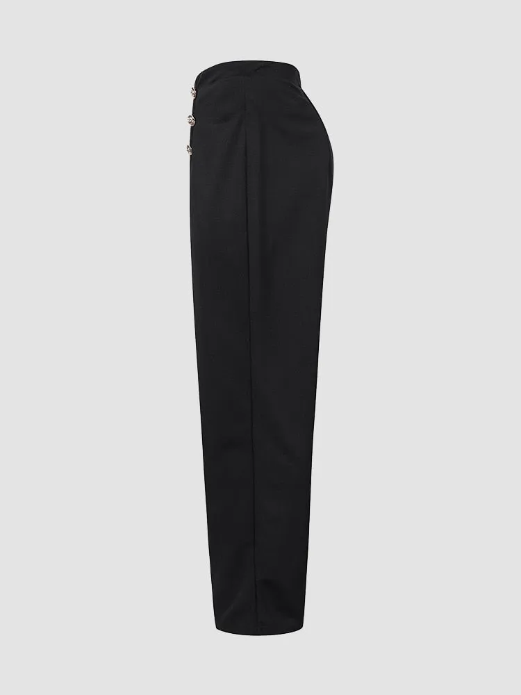 Sailor- the Black High Waist Sailor Pants Plus Size