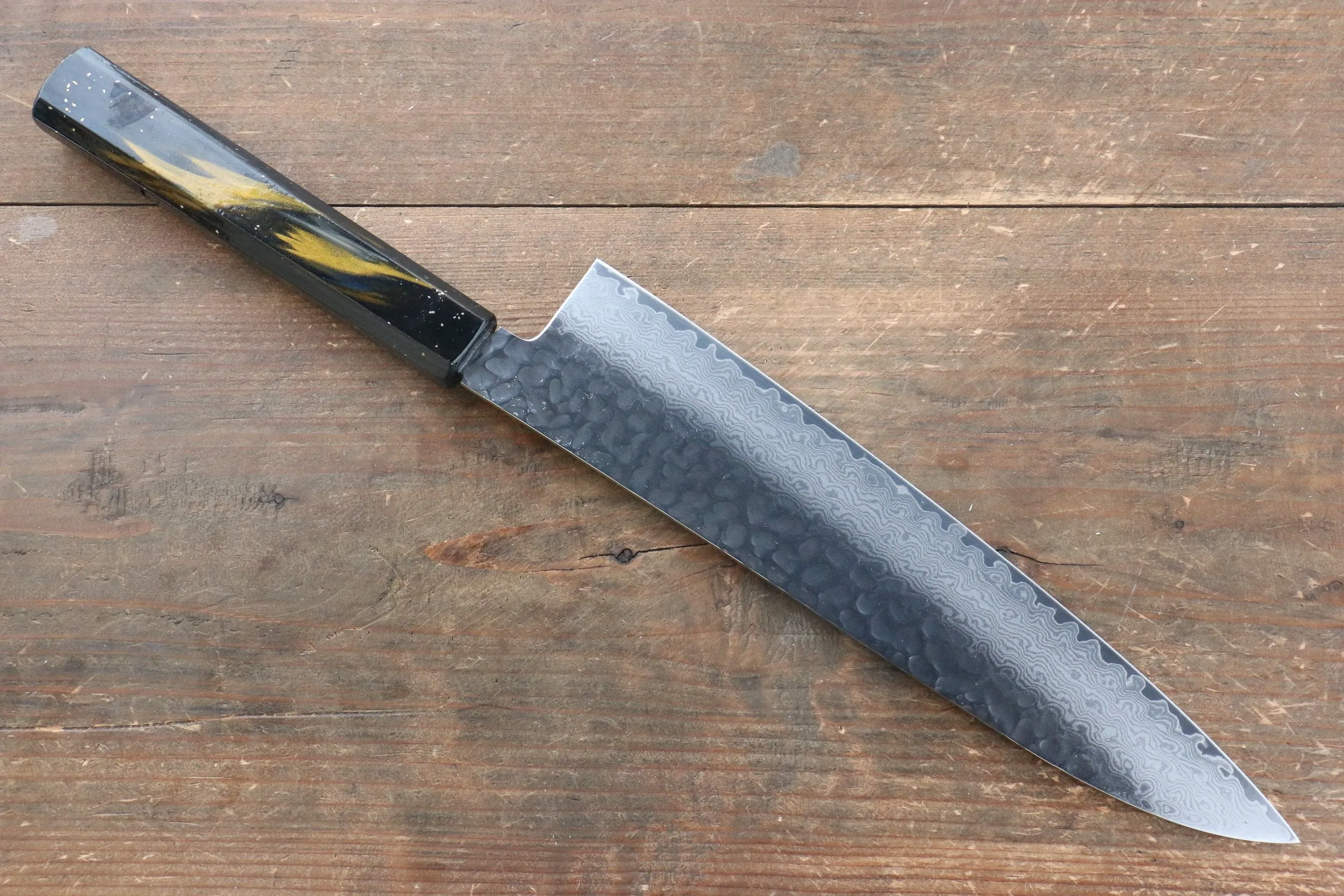 Sakai Takayuki VG10 33 Layer Damascus Gyuto 240mm Live oak Lacquered (Saiu) Handle