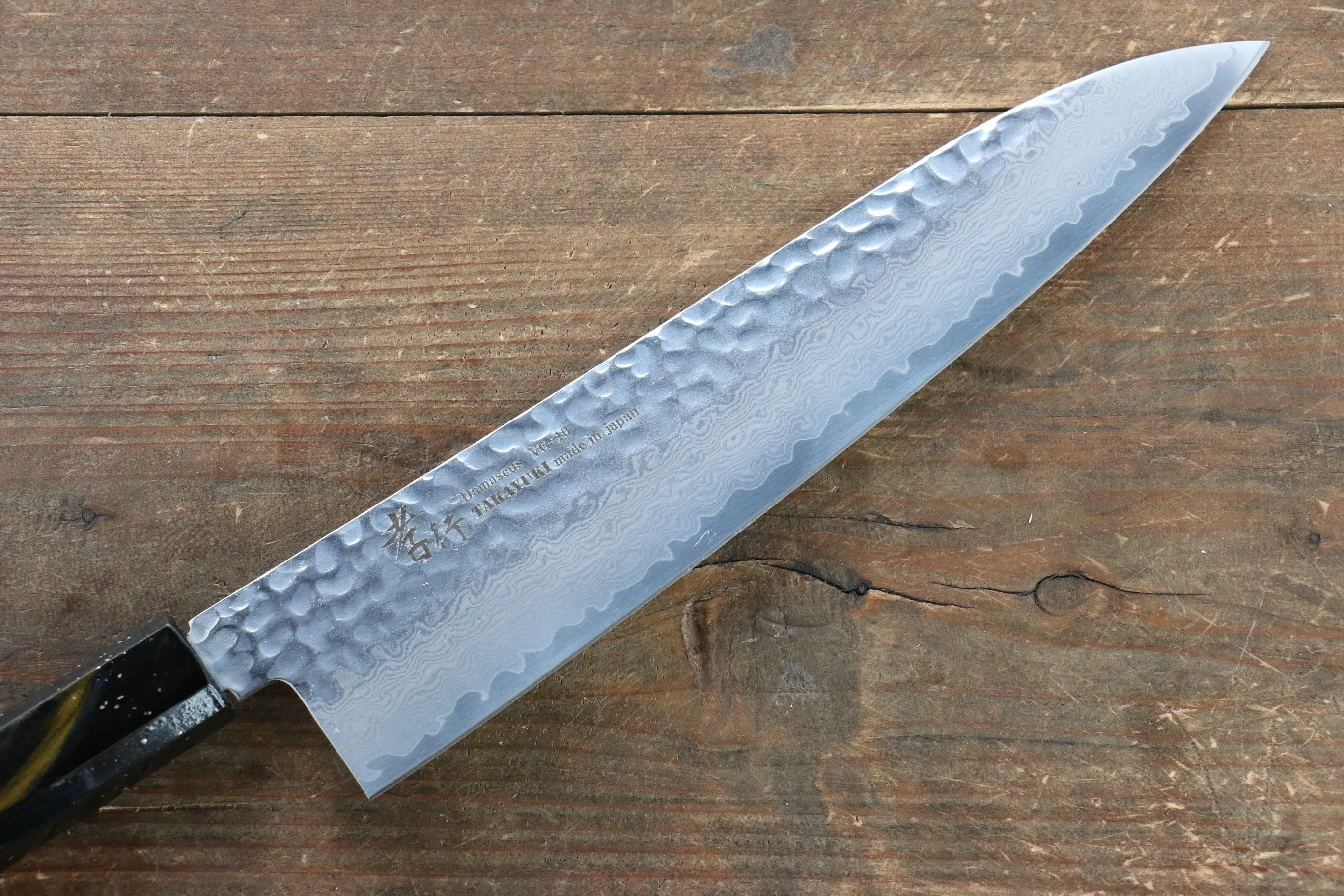 Sakai Takayuki VG10 33 Layer Damascus Gyuto 240mm Live oak Lacquered (Saiu) Handle