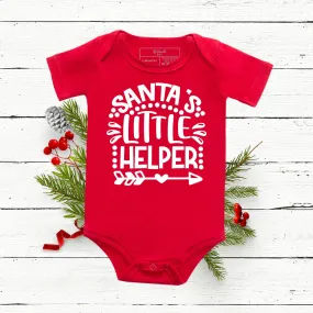 Santa's Little Helper Baby Bodysuit