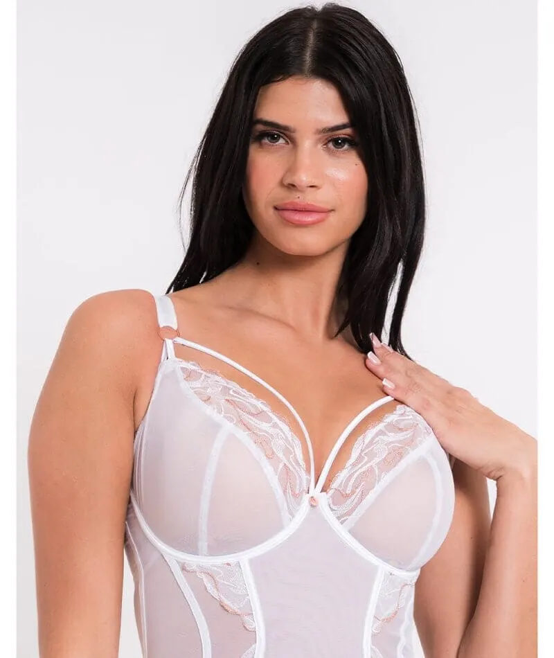 Scantilly Fascinate Plunge Basque - White