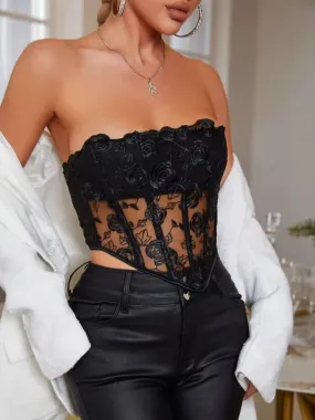 Sexy Embroidered Tube Top MSS10015