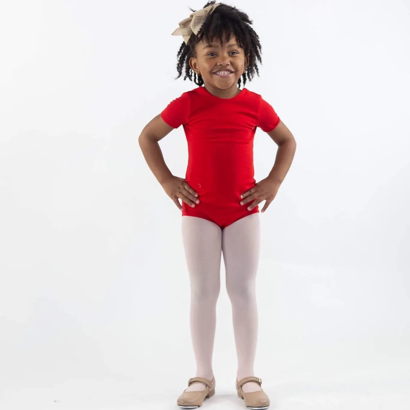 Short Sleeve Red Leotard