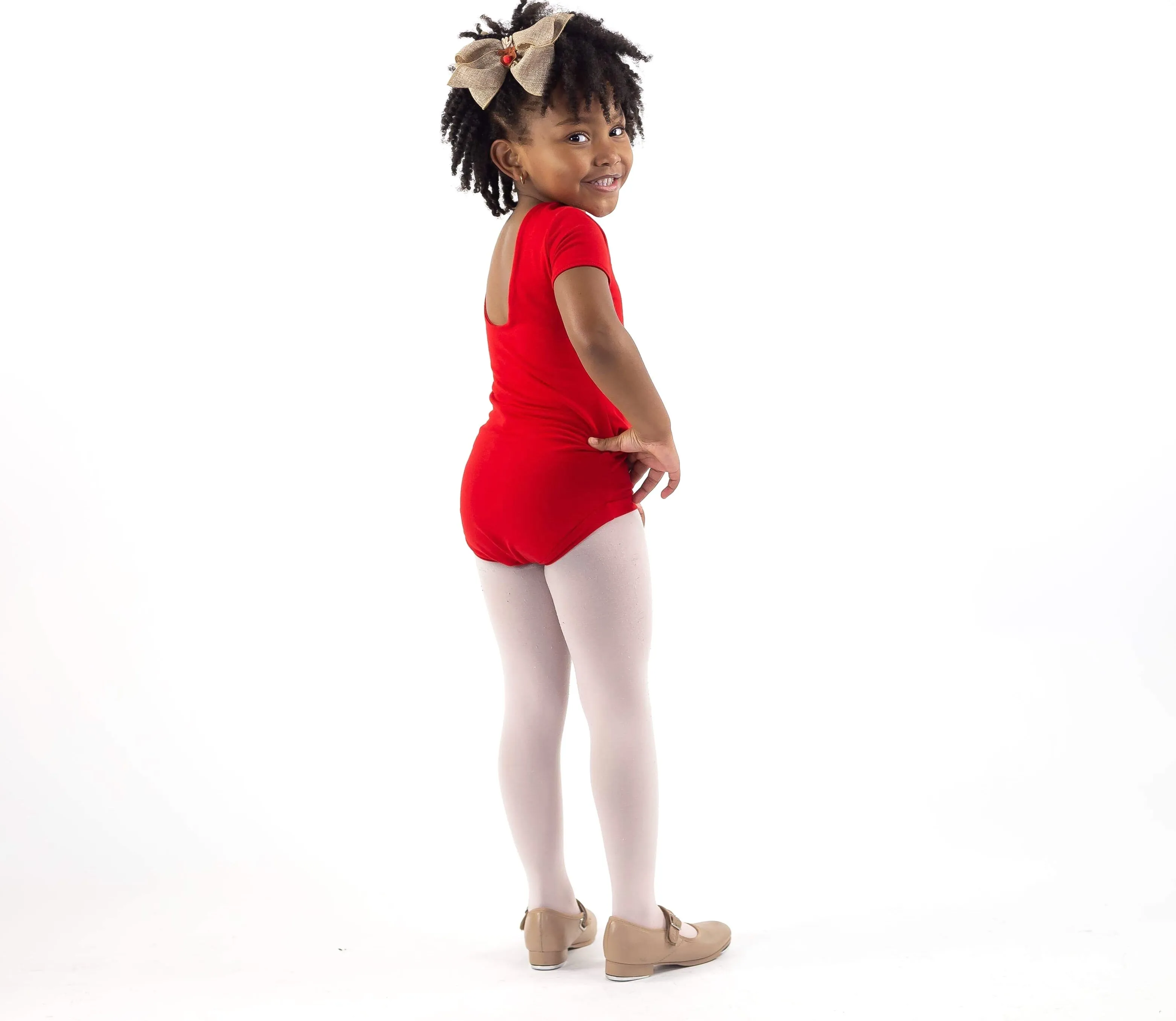 Short Sleeve Red Leotard