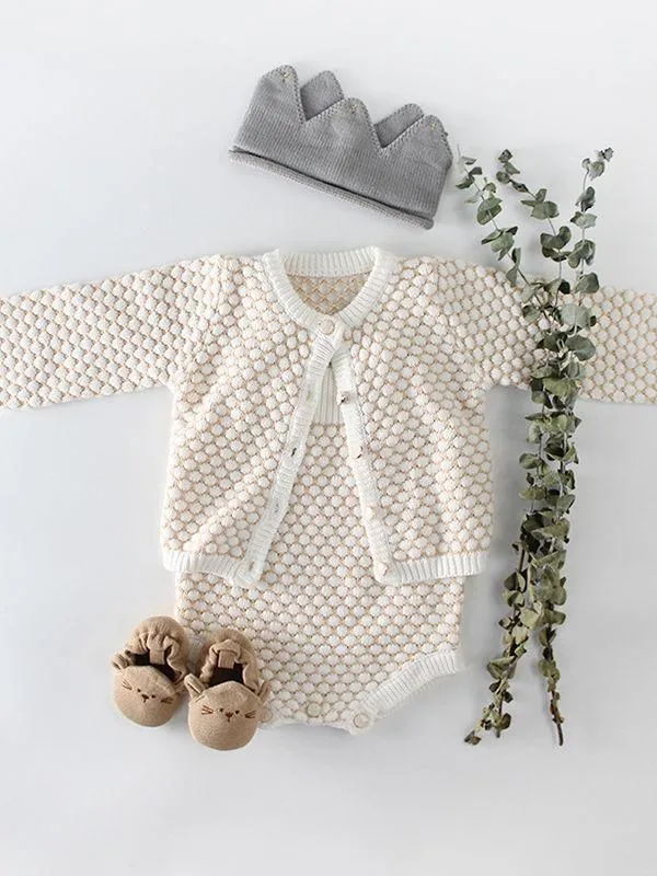 Spanish Style Crochet Dots Outwear Suspender Top Knitwear