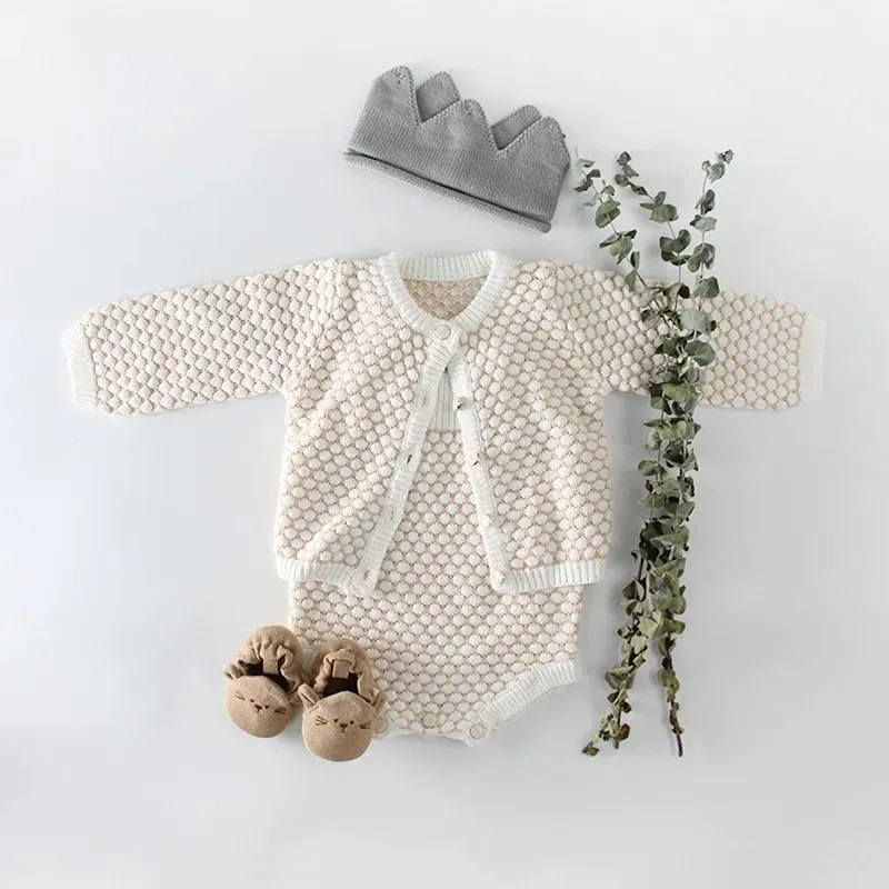 Spanish Style Crochet Dots Outwear Suspender Top Knitwear